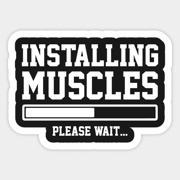 INSTALLING MUSCLES Sticker by Mariteas